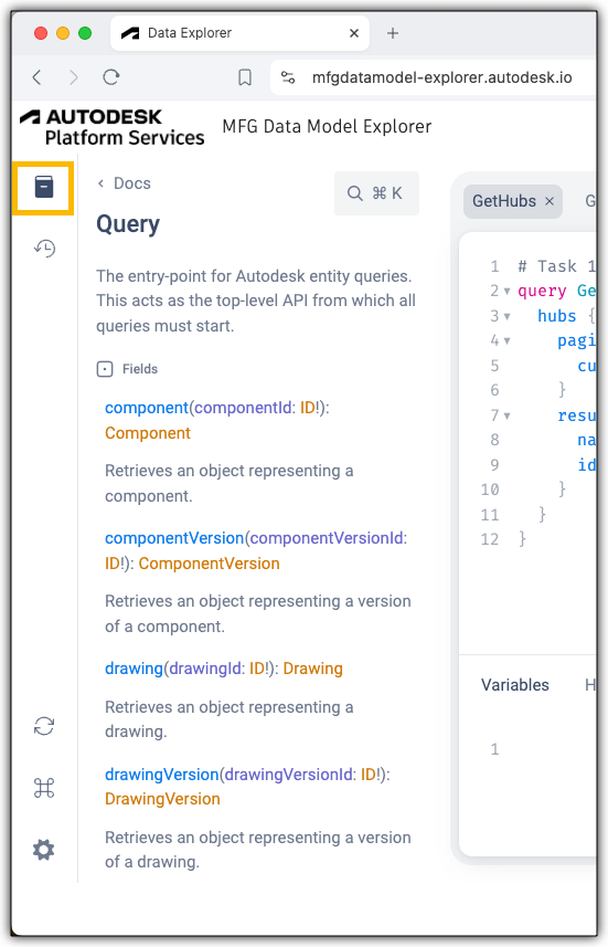 Schema through Explorer